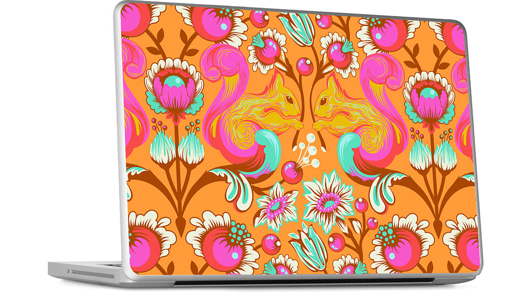 Squirrel Begonia MacBook Skin