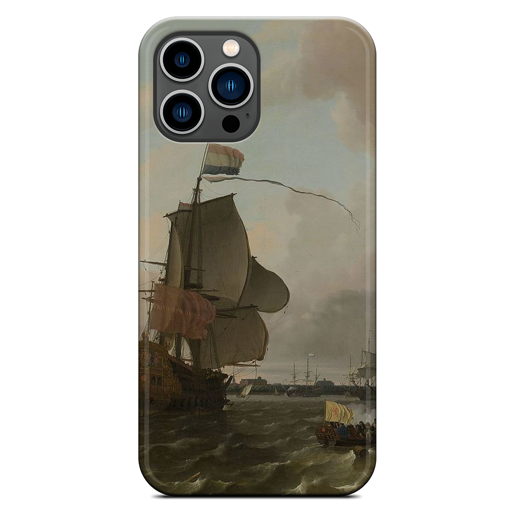 The Warship Brielle on the Maas Rotterdam iPhone Case