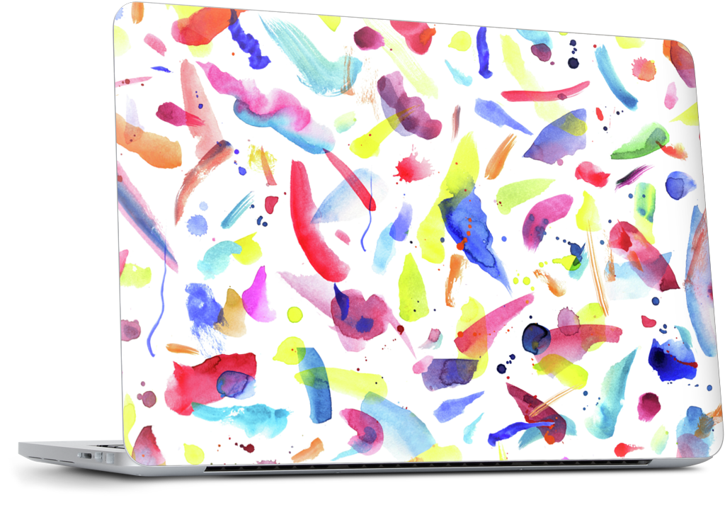 Watercolor Summer Brushstrokes MacBook Skin