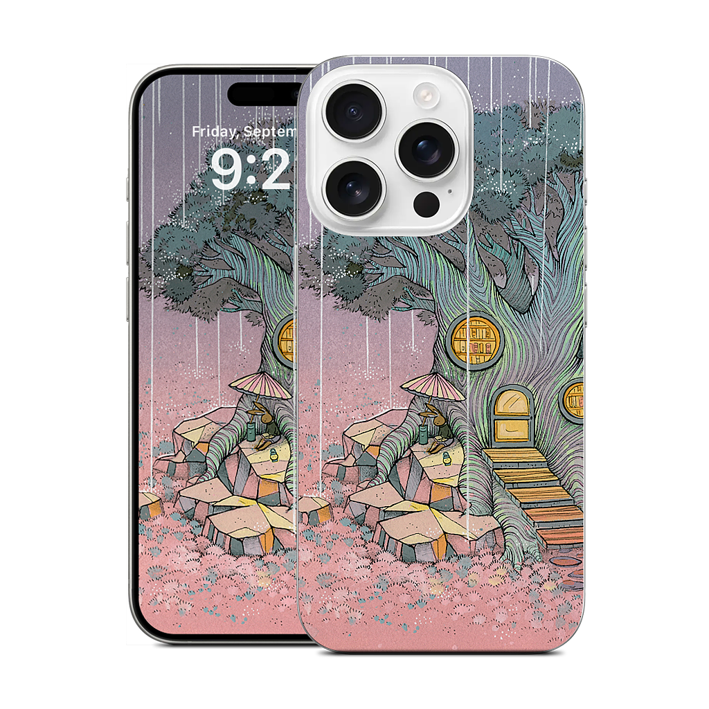 Rainy Day In The Library iPhone Skin