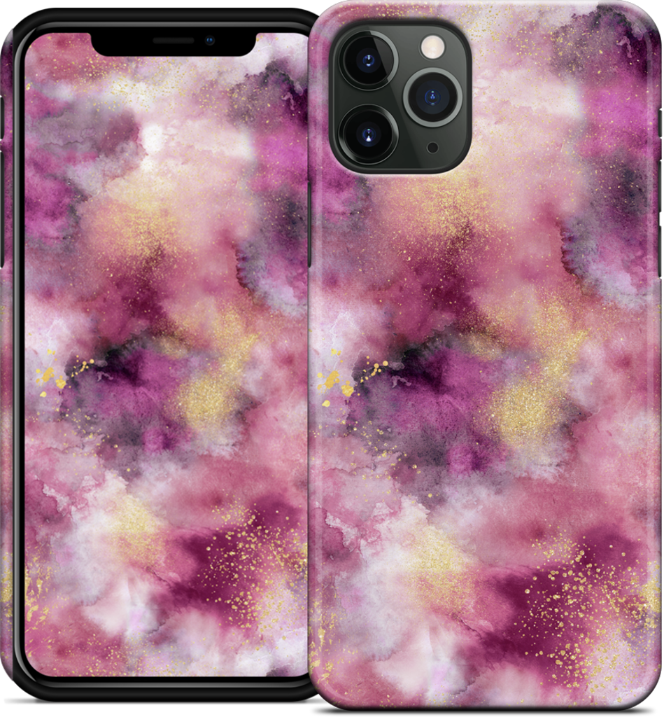 Watercolor Marble Pink Gold iPhone Case