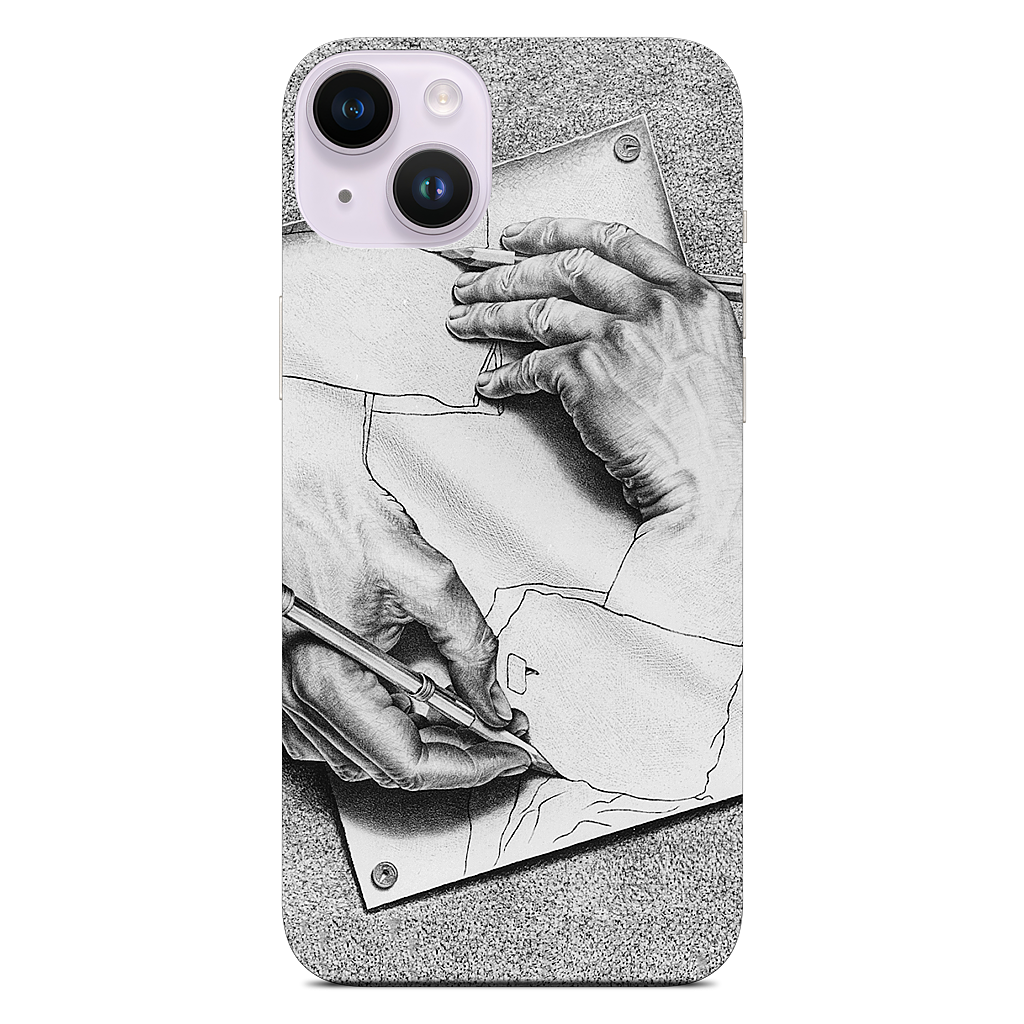 Drawing Hands iPhone Skin