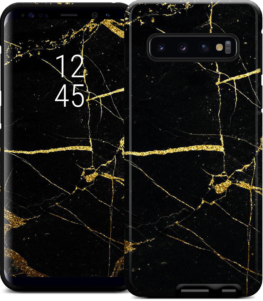 Black and Gold Marble Samsung Case