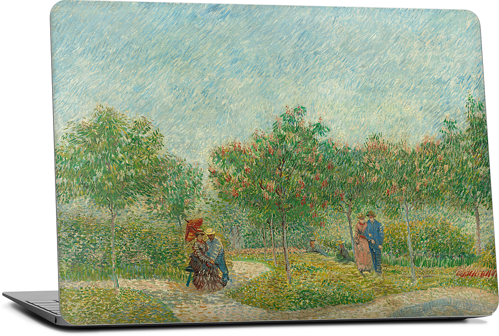 Garden with Courting Couples MacBook Skin