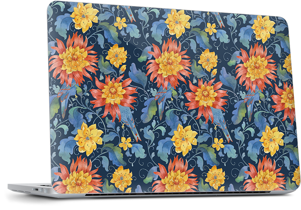 Blue Bird Pattern Dell Laptop Skin
