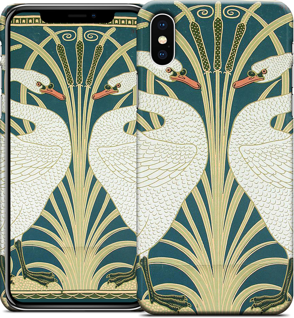 Swans and Irises iPhone Case
