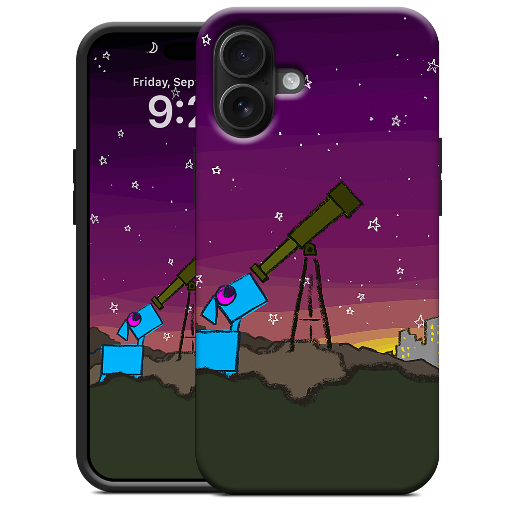 Space Dog Telescope iPhone Case