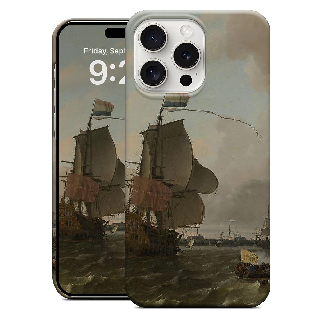The Warship Brielle on the Maas Rotterdam iPhone Case