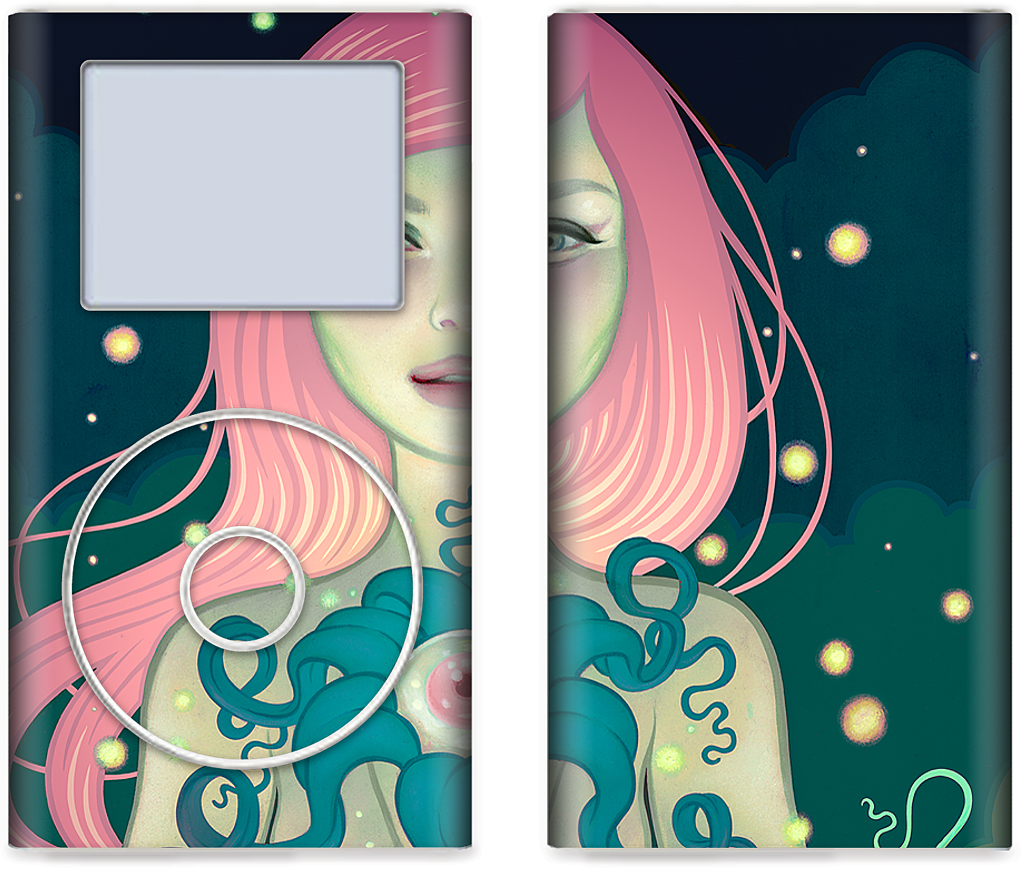 Midnight Bloom iPod Skin