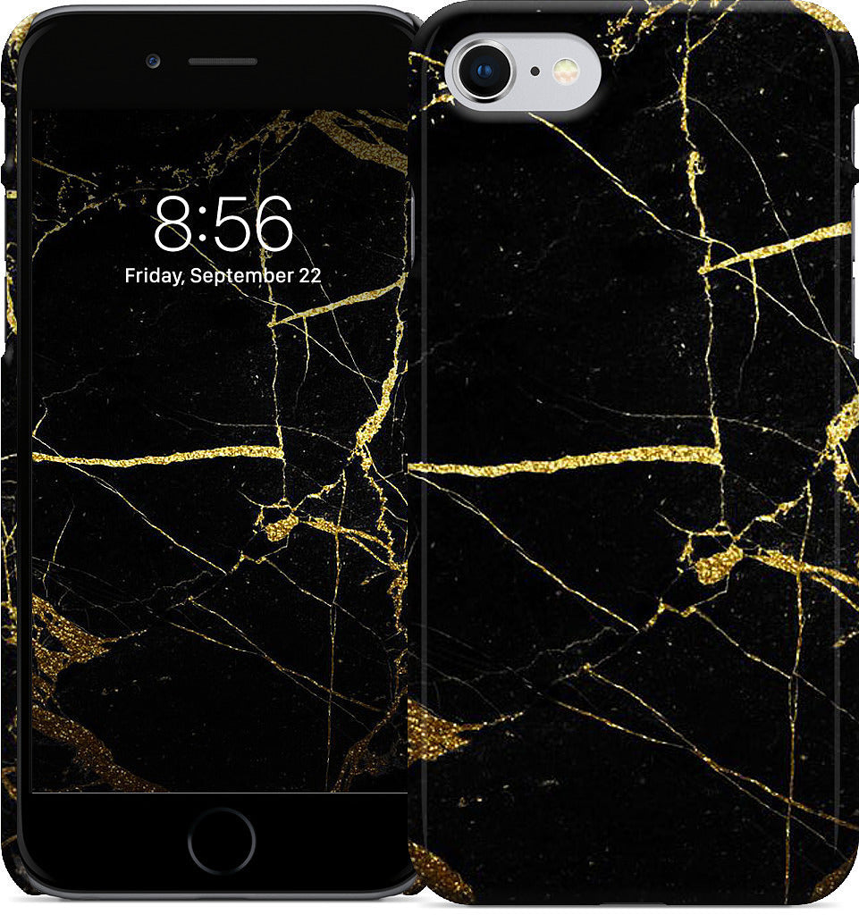 Black and Gold Marble iPhone Case