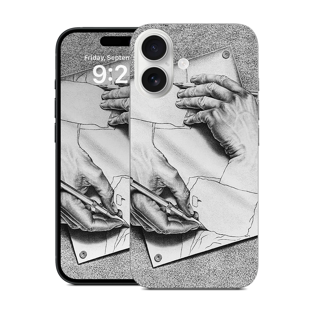 Drawing Hands iPhone Skin