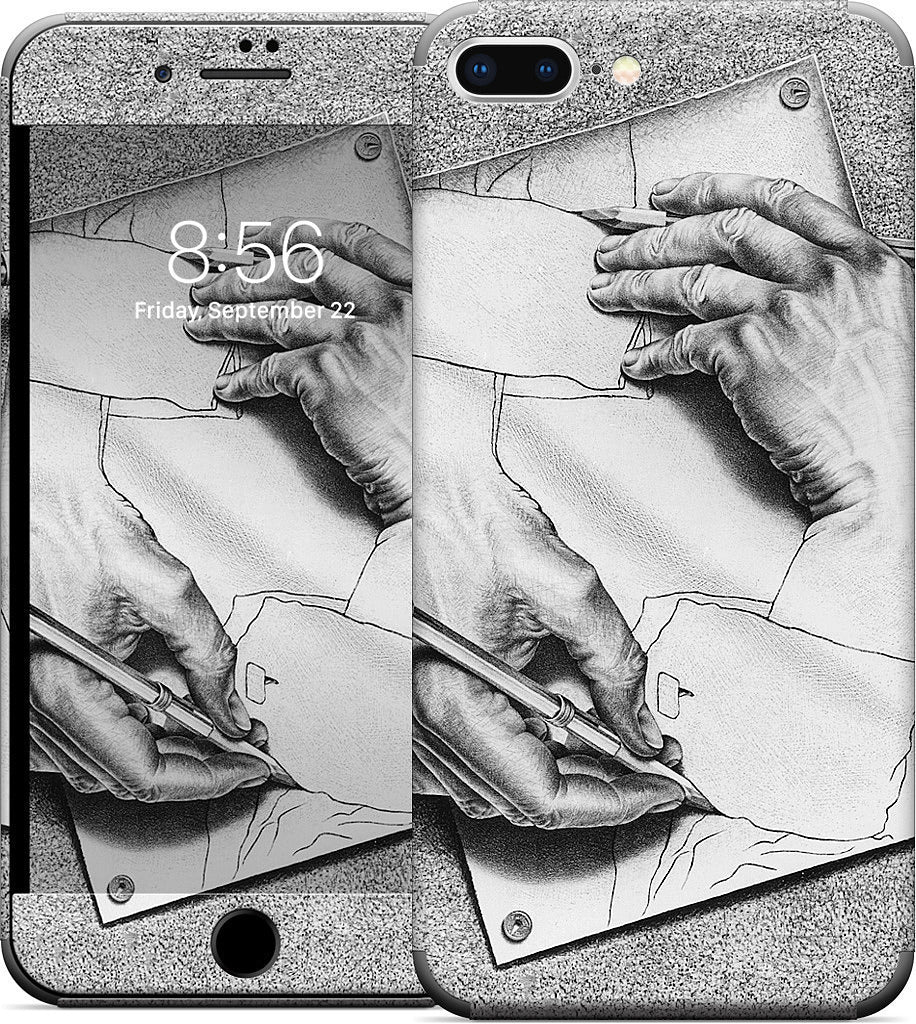 Drawing Hands iPhone Skin