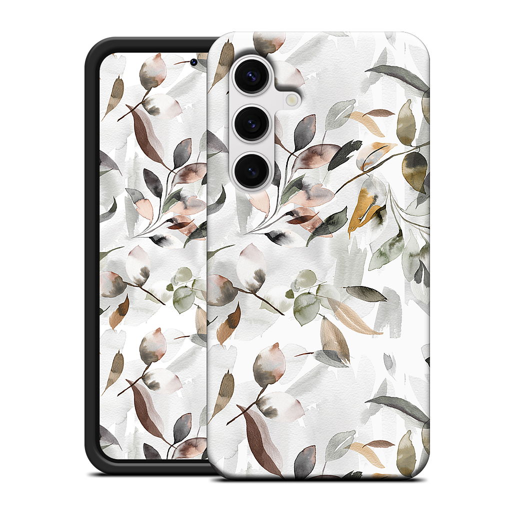 Watercolor Leaves Green Samsung Case