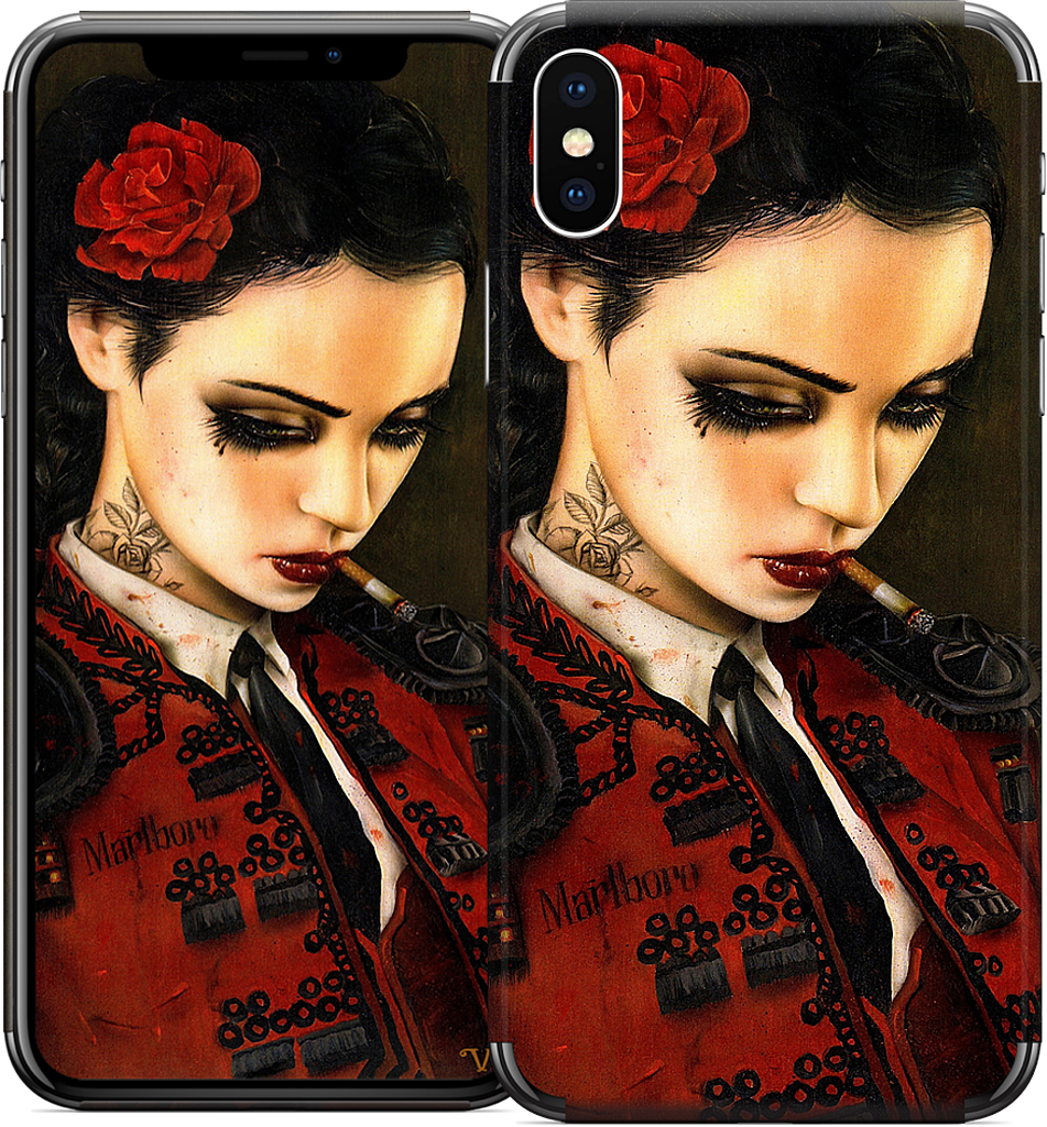 Bull Fight Her iPhone Skin