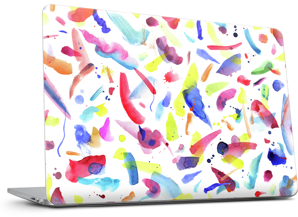 Watercolor Summer Brushstrokes MacBook Skin