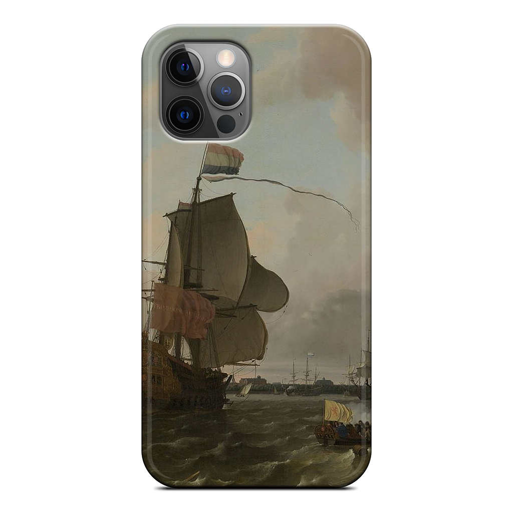 The Warship Brielle on the Maas Rotterdam iPhone Case