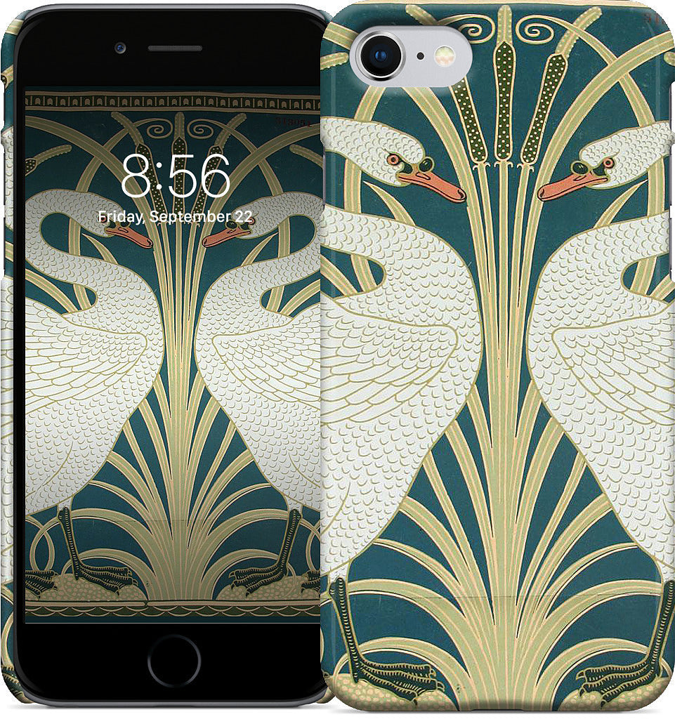 Swans and Irises iPhone Case
