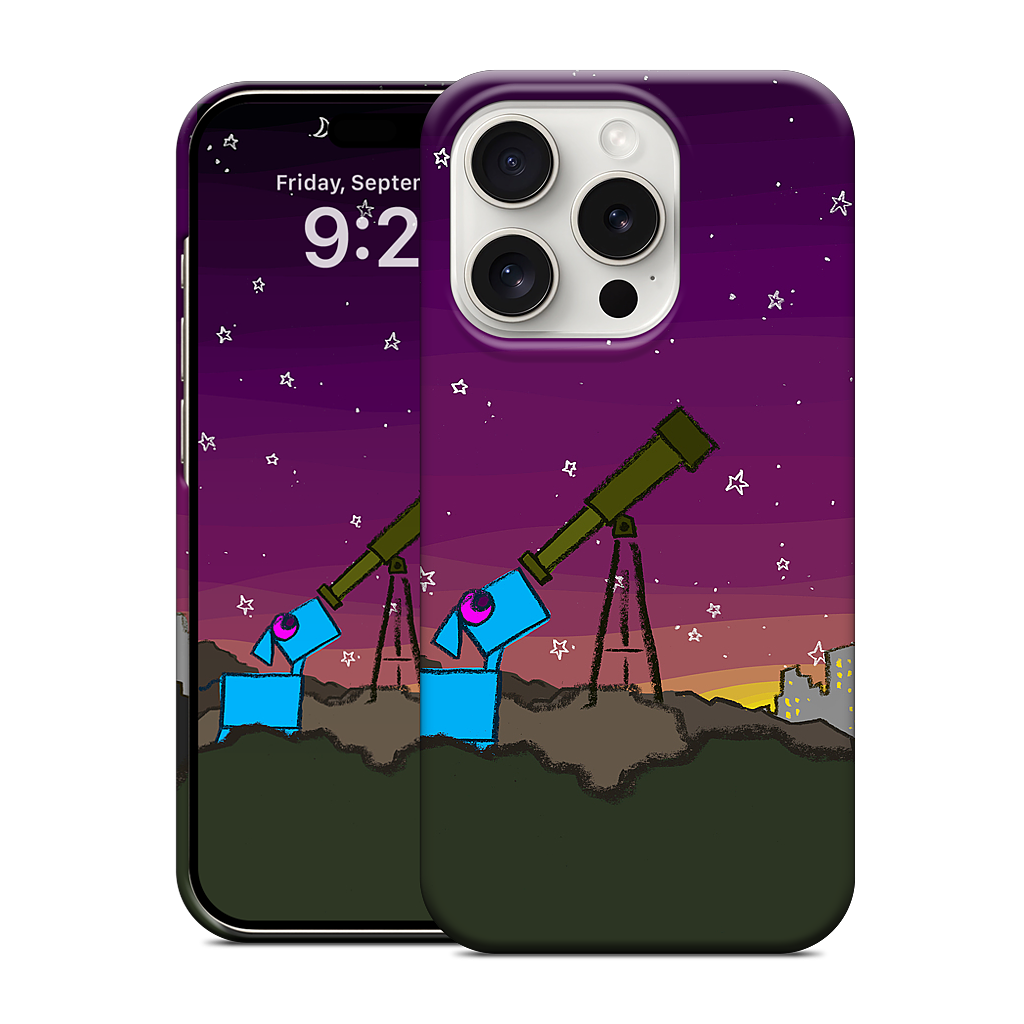 Space Dog Telescope iPhone Case