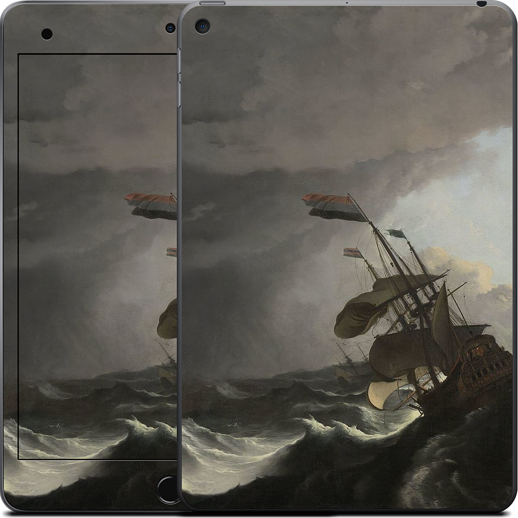 Warships During a Storm iPad Skin