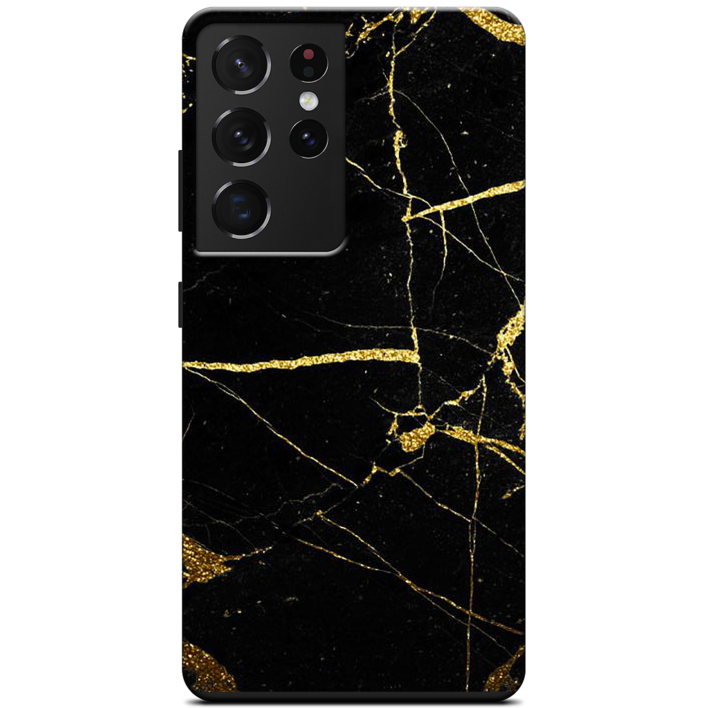 Black and Gold Marble Samsung Case