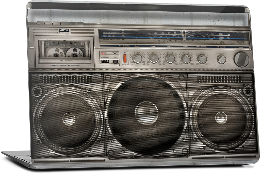 Boombox MacBook Skin