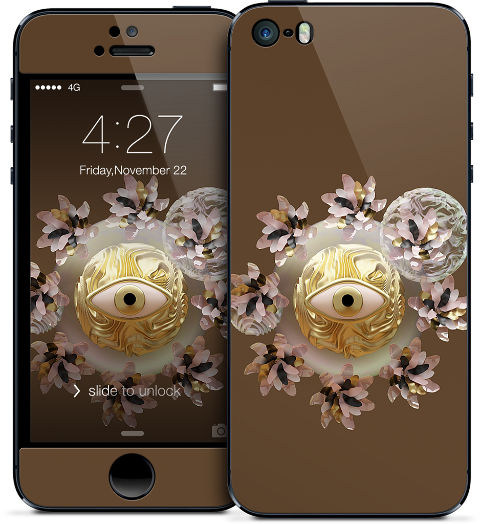 Golden Flowers iPhone Skin