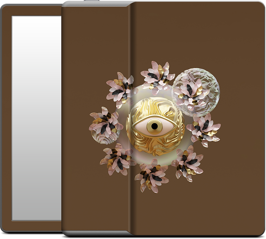 Golden Flowers Kindle Skin