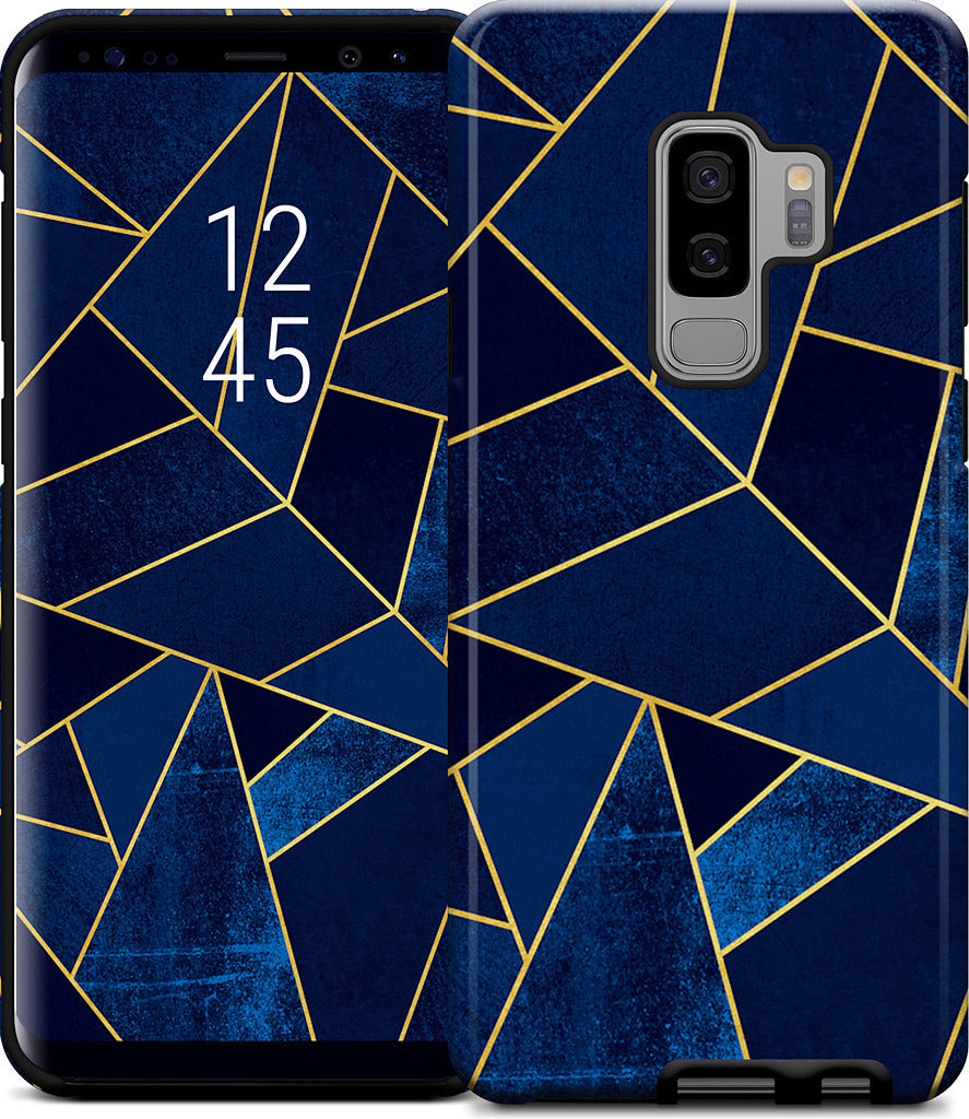 Blue Stone / Gold Lines Samsung Case