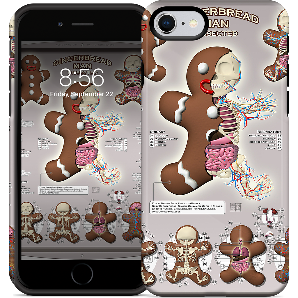 Gingerbread Man Dissected iPhone Case