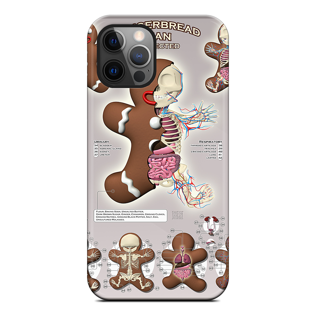 Gingerbread Man Dissected iPhone Case