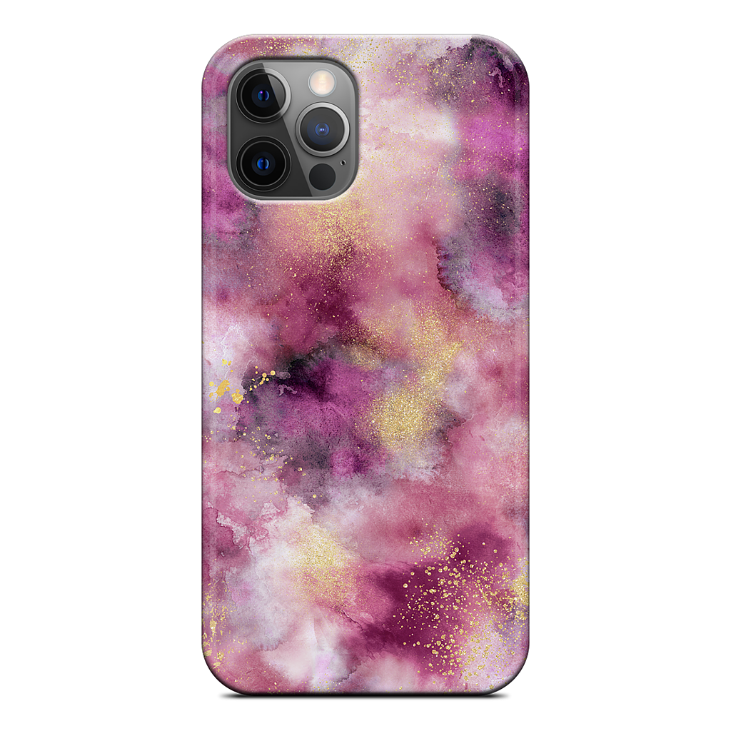 Watercolor Marble Pink Gold iPhone Case