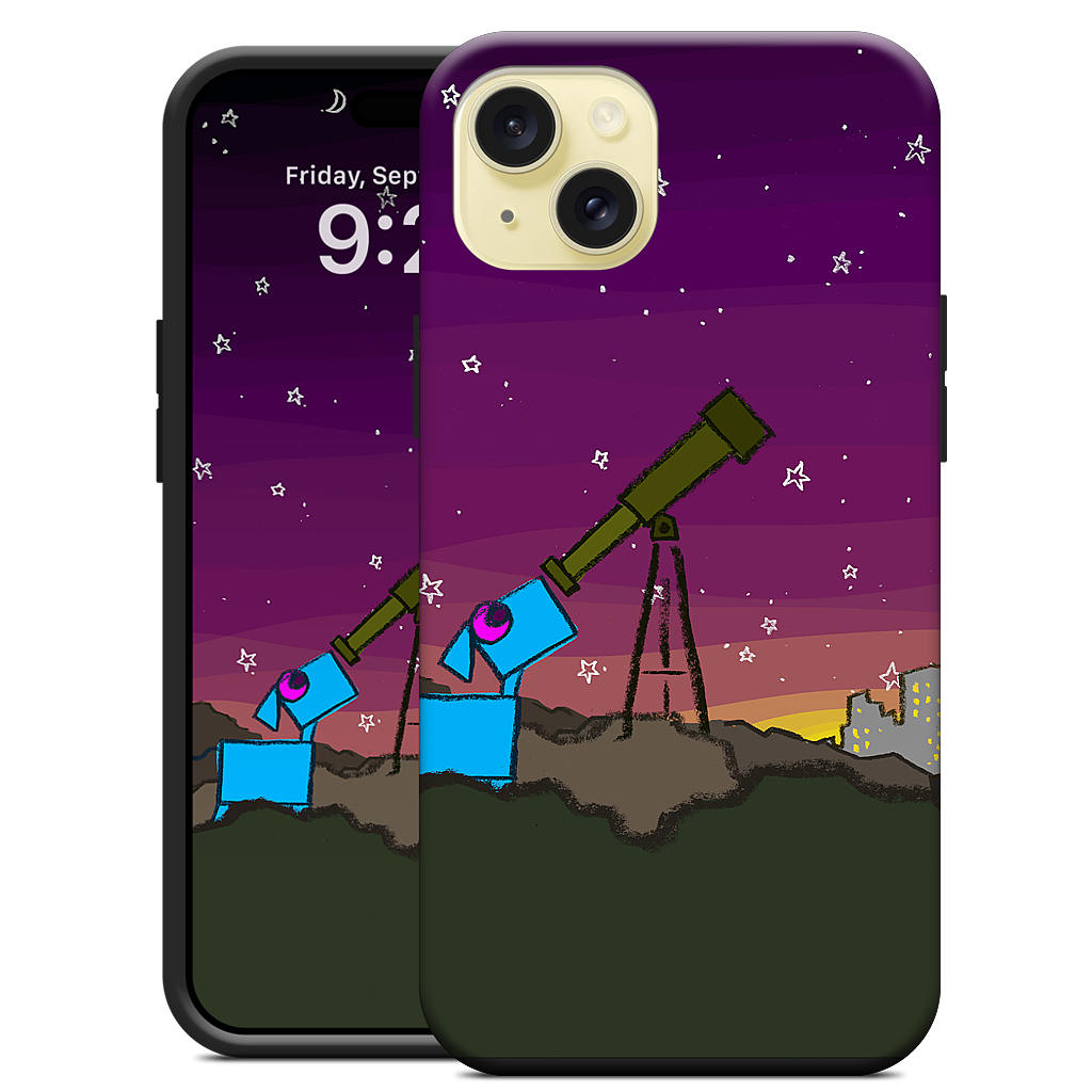 Space Dog Telescope iPhone Case