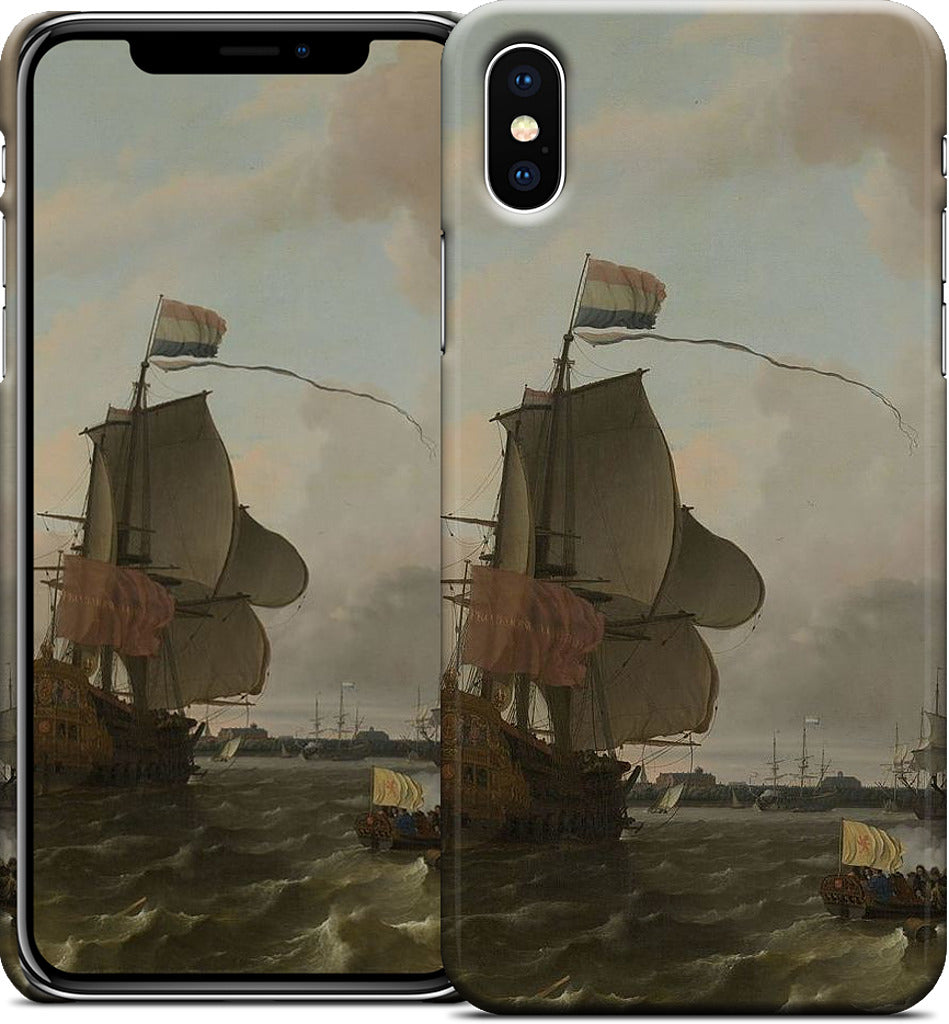 The Warship Brielle on the Maas Rotterdam iPhone Case