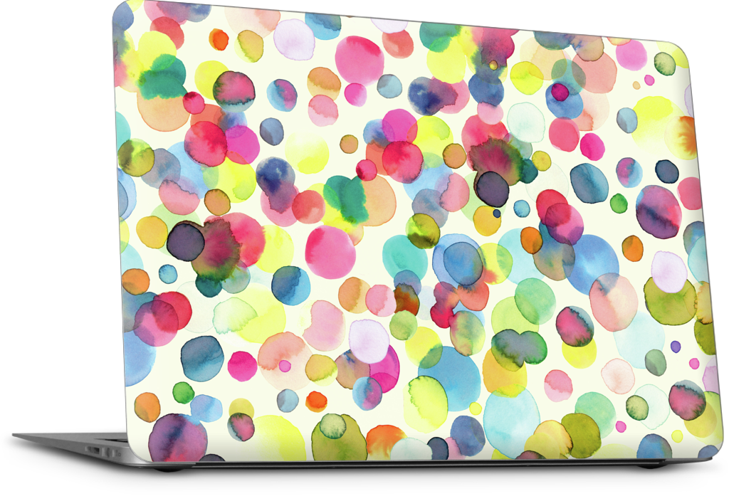 Watercolor Colorful Drops MacBook Skin