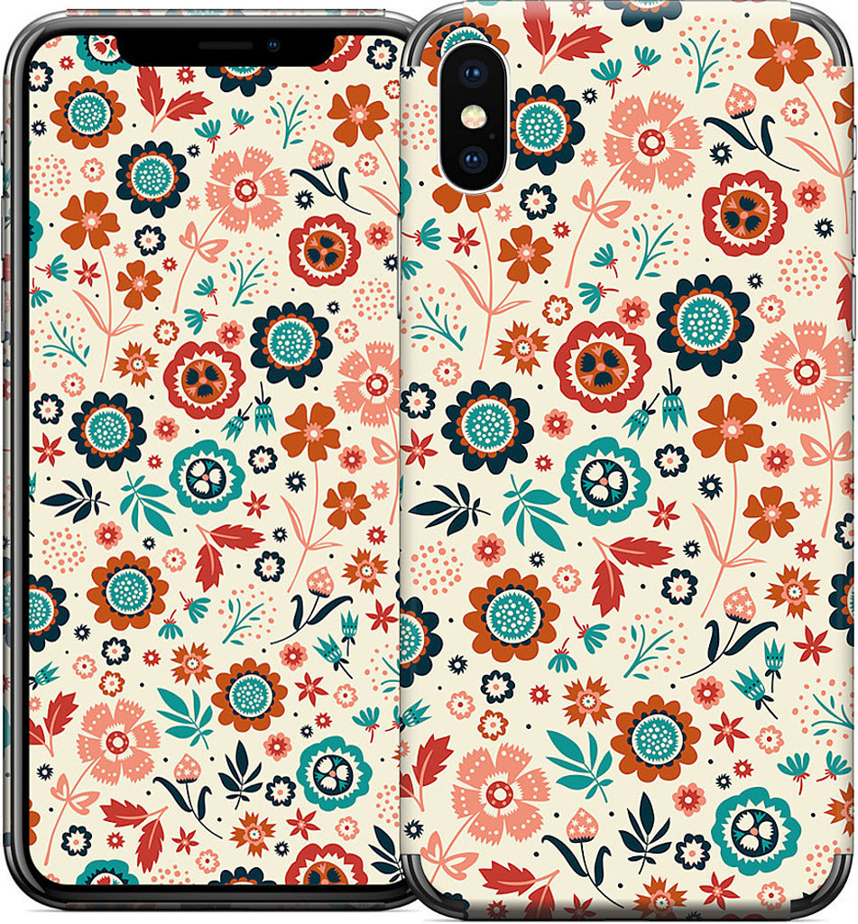 Folk Flowers iPhone Skin