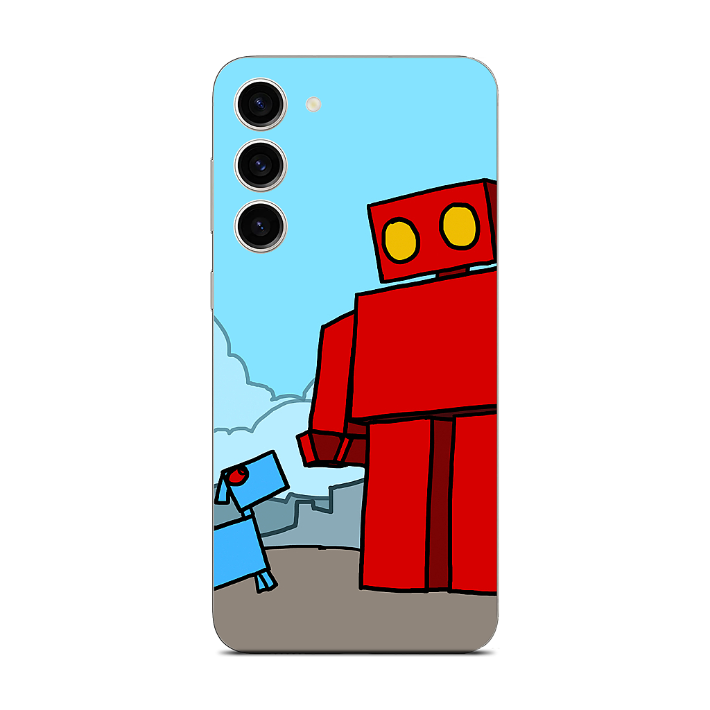 Red Robot Leaving The City Samsung Skin