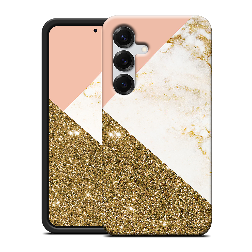 Gold Marble Collage Samsung Case