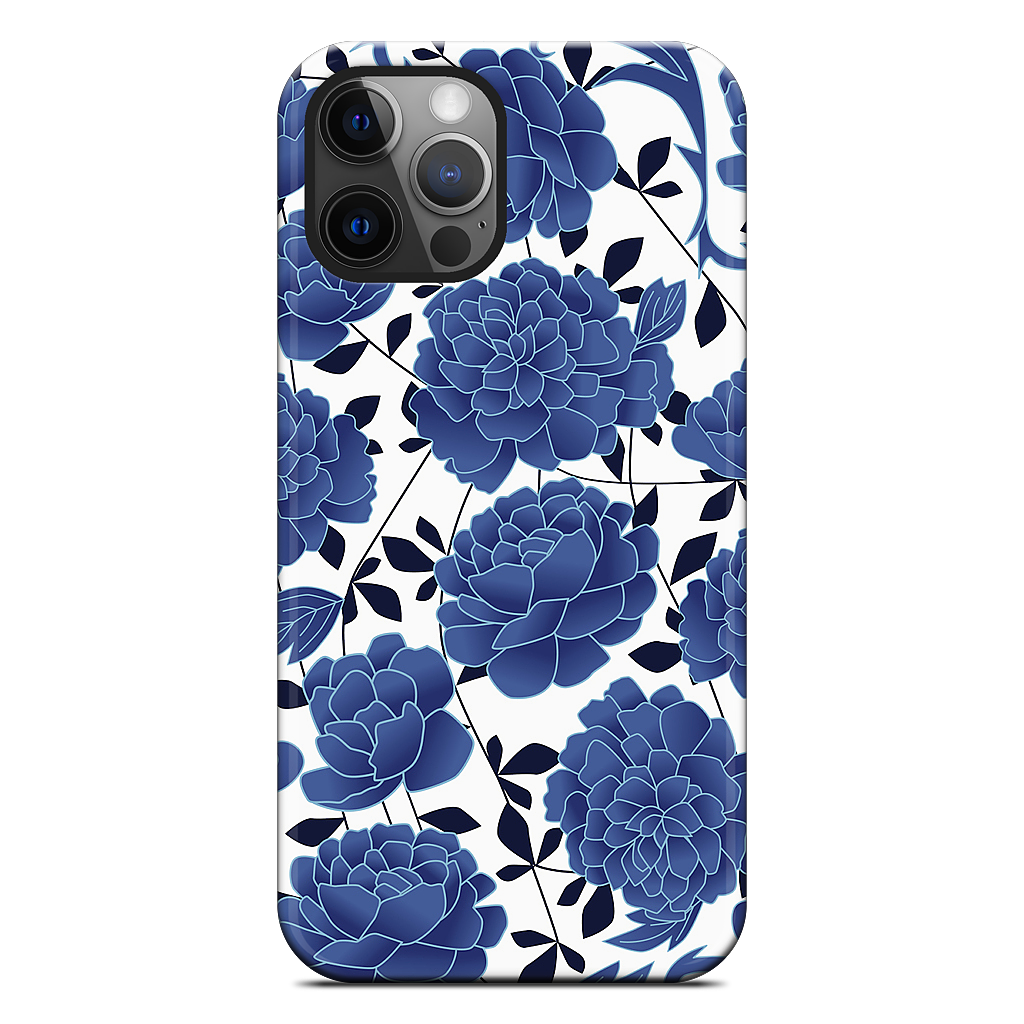 Blue flowers iPhone Case