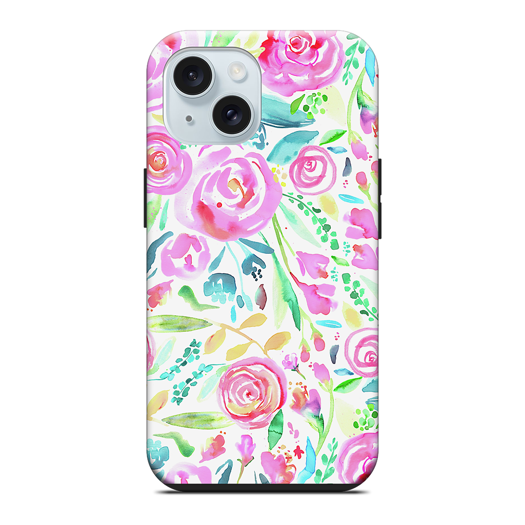 Sweet Floral Roses Pastel Bouquet iPhone Case