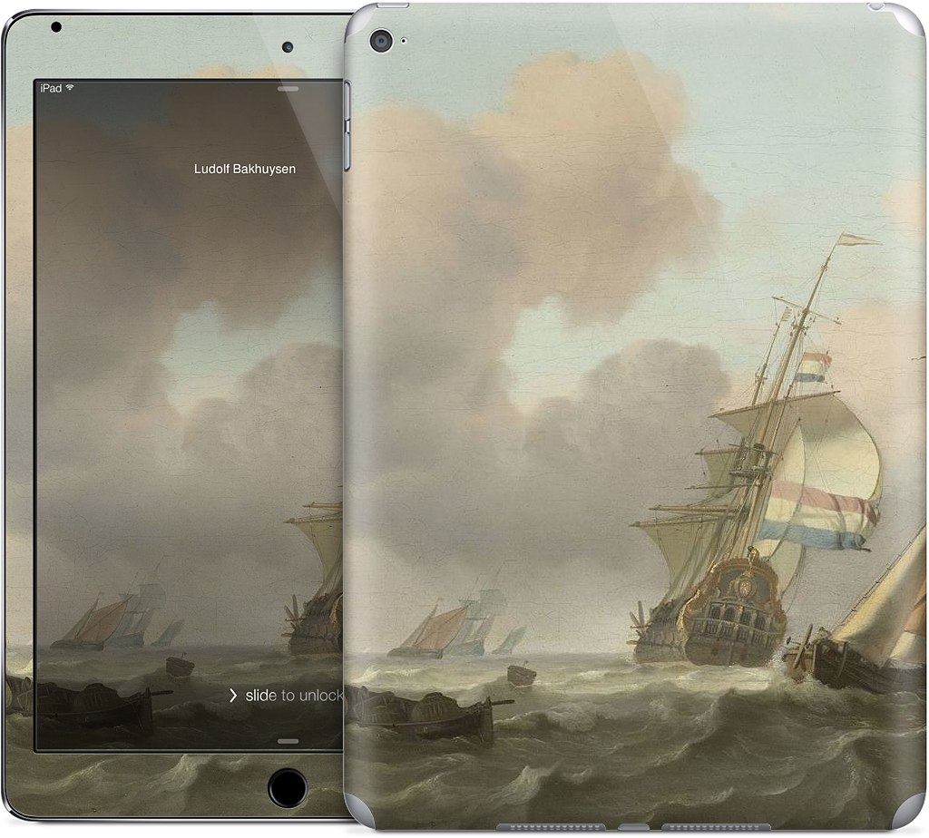 Ships in Choppy Sea iPad Skin