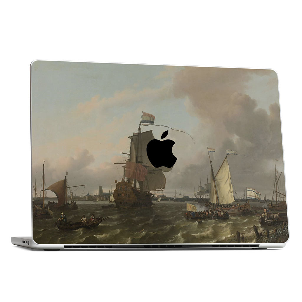 The Warship Brielle on the Maas Rotterdam MacBook Skin