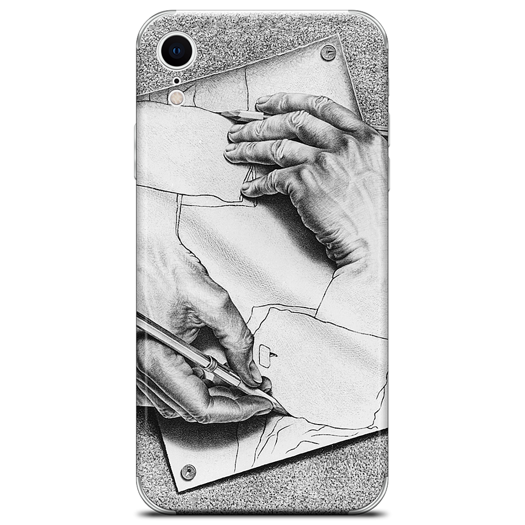 Drawing Hands iPhone Skin