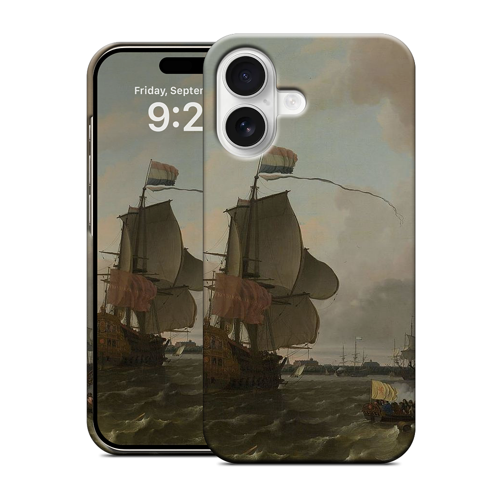 The Warship Brielle on the Maas Rotterdam iPhone Case