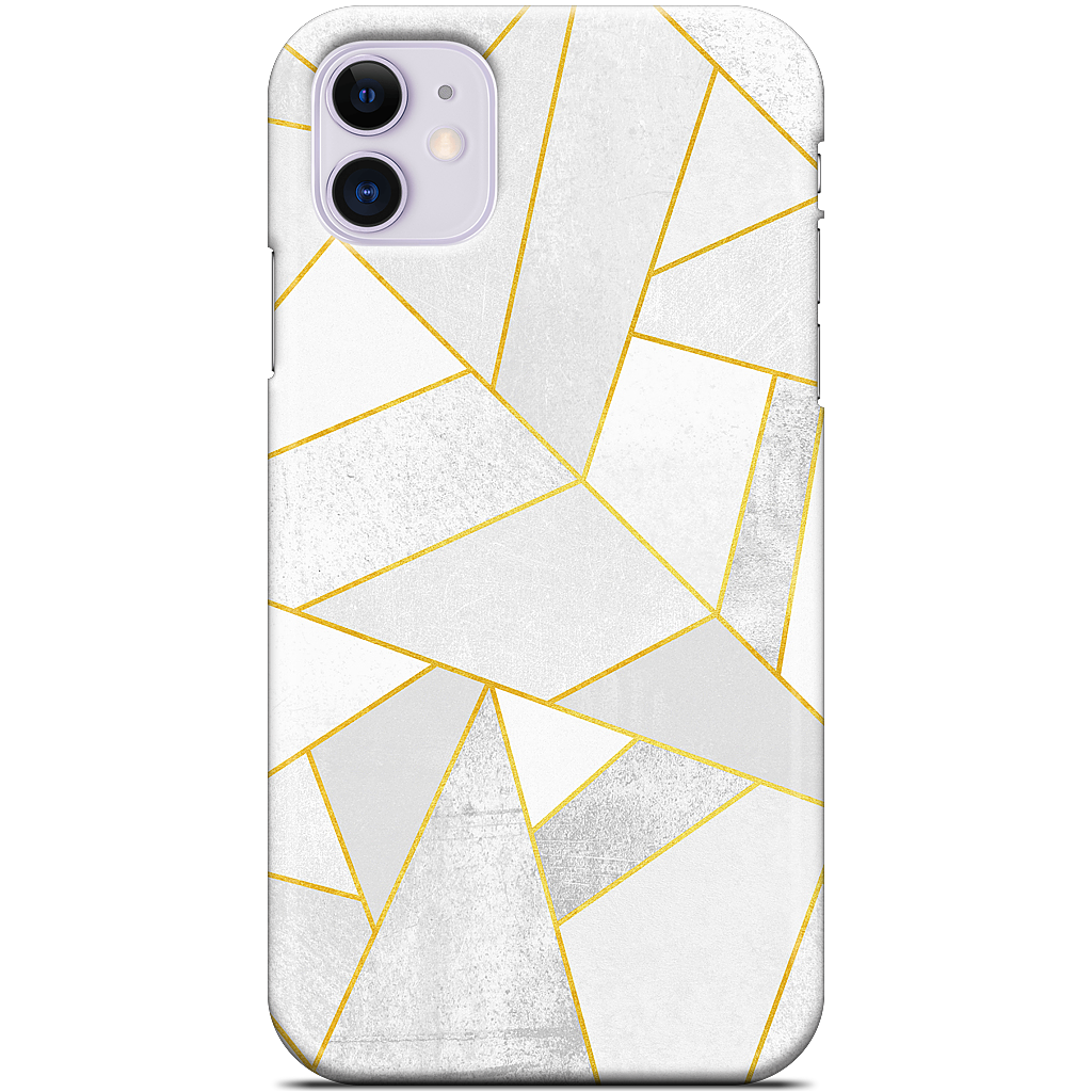 White Stone / Golden Lines iPhone Case