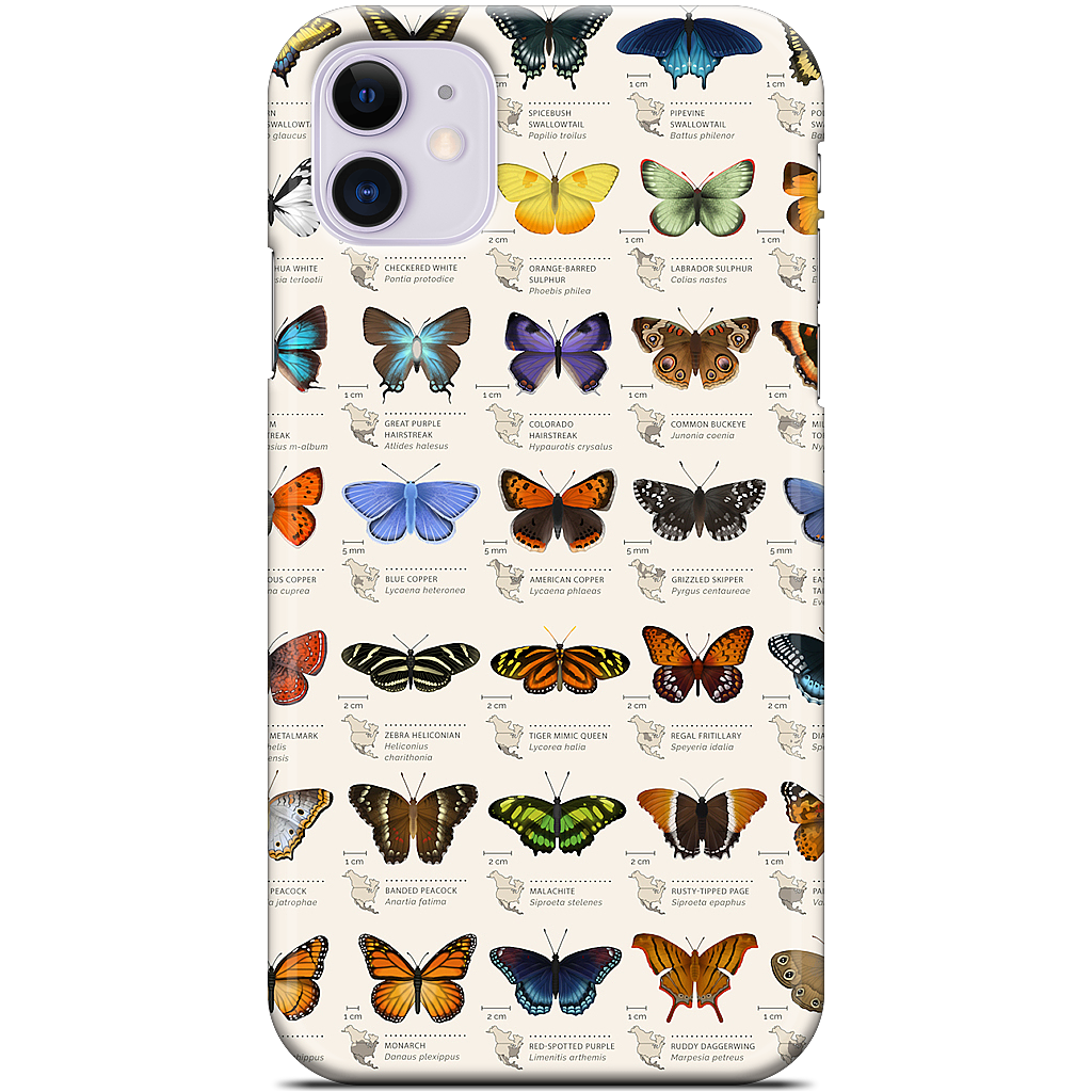 42 North American butterflies iPhone Case