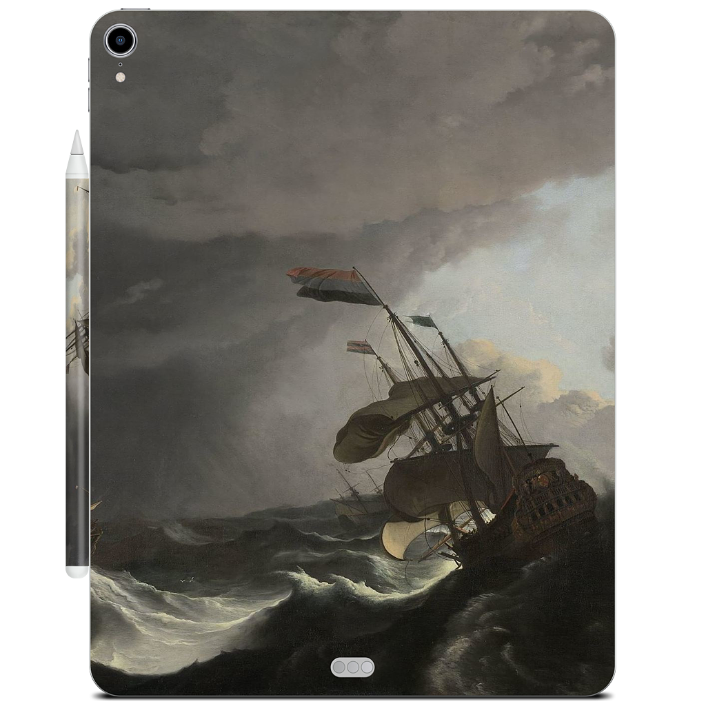 Warships During a Storm iPad Skin