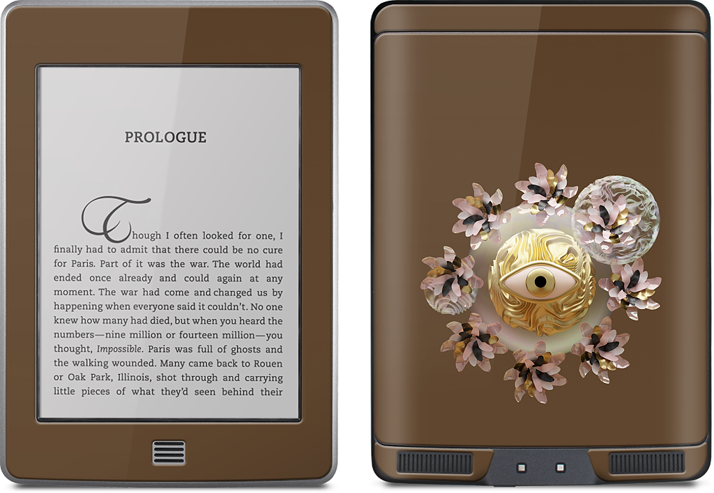 Golden Flowers Kindle Skin