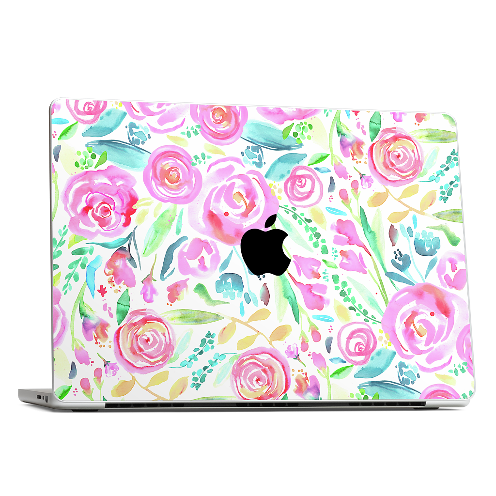 Sweet Floral Roses Pastel Bouquet MacBook Skin