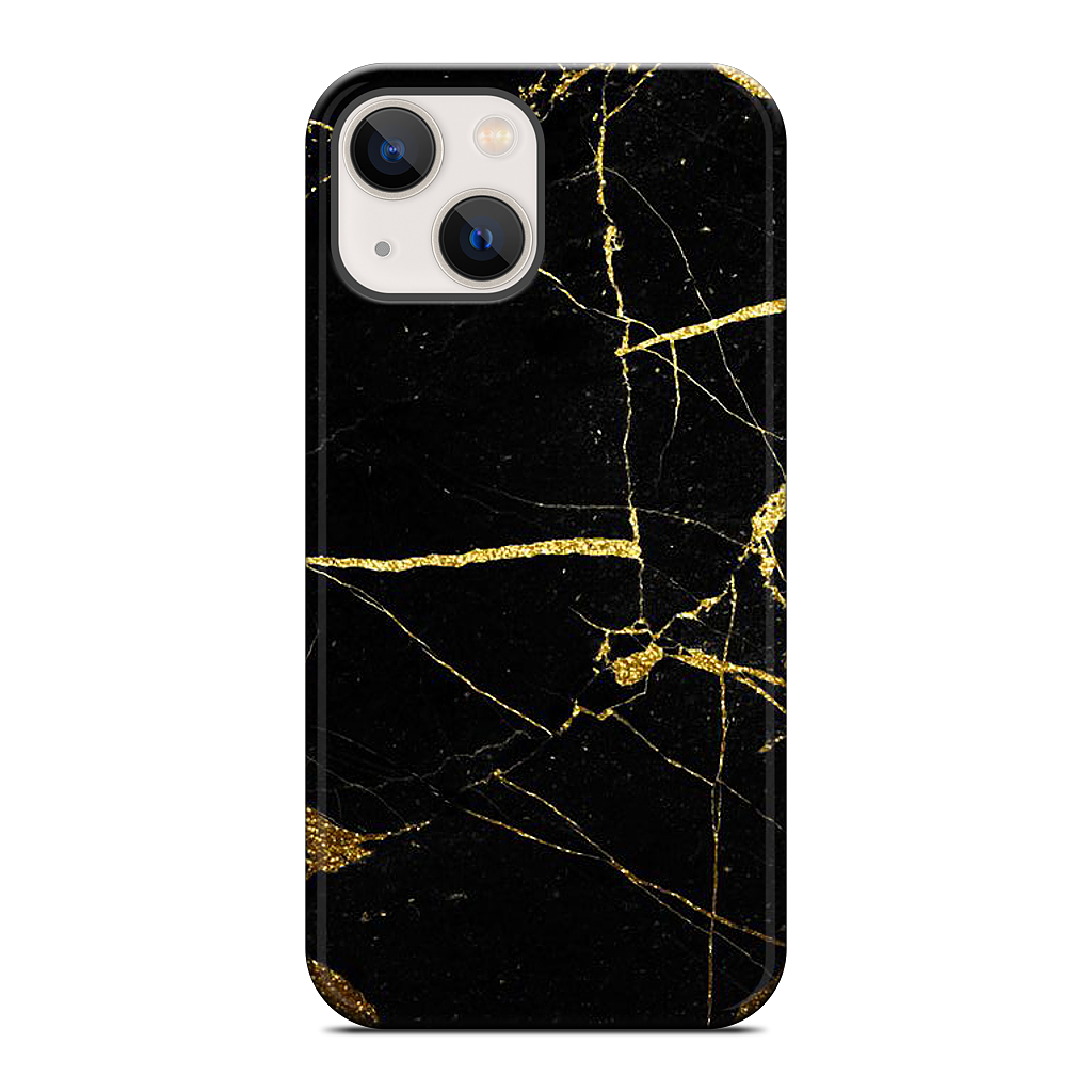 Black and Gold Marble iPhone Case