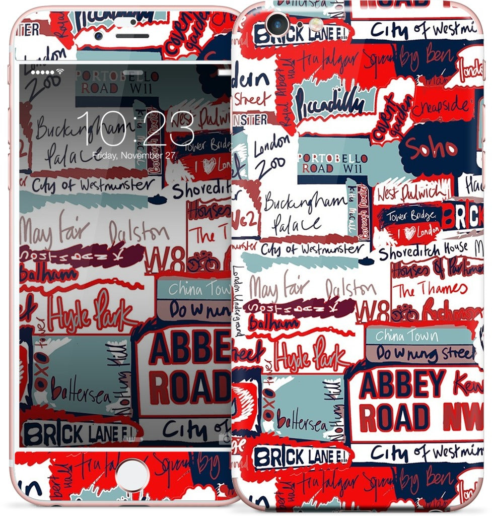 London Words iPhone Skin